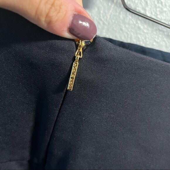 Tory Burch Navy Stretch Twill Pencil Skirt - Picture 5 of 7